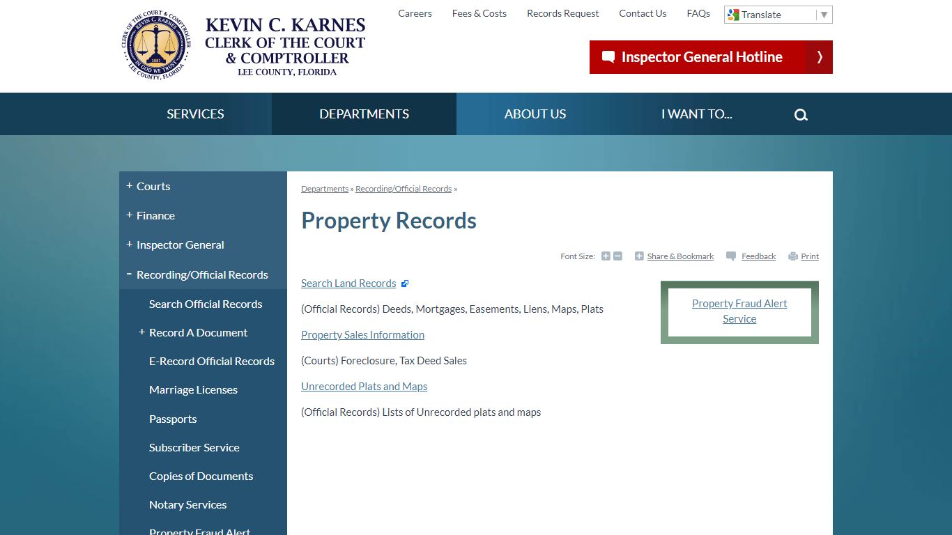 Property Records | Lee County Clerk of Court, FL